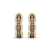 Thumbnail Image 2 of Le Vian Chocolate Waterfall Diamond Hoop Earrings 1 ct tw 14K Honey Gold