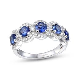 Le Vian Sapphire Ring 3/8 ct tw Diamonds Platinum