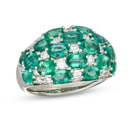 Le Vian Couture Emerald Ring 3/8 ct tw Diamonds Platinum - Size 7