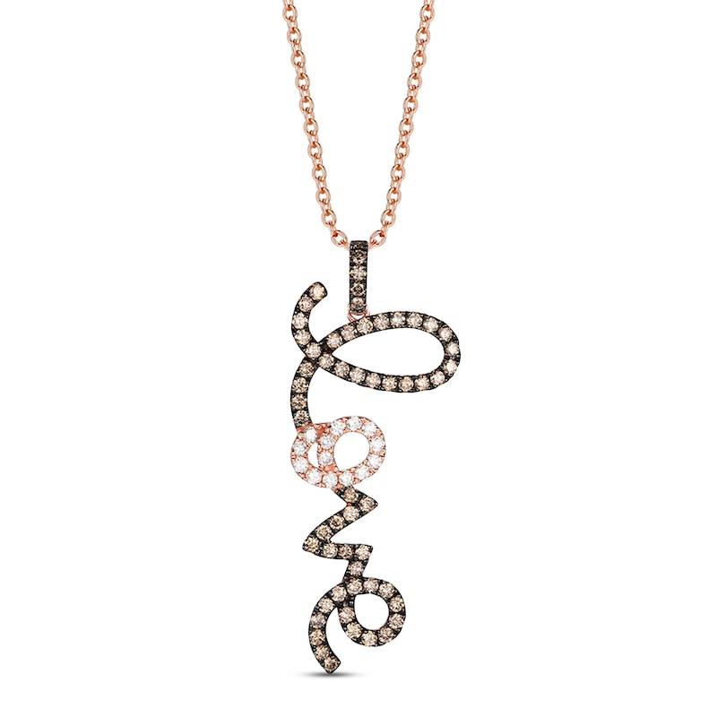 Main Image 1 of Le Vian Love Necklace 1-1/4 ct tw Diamonds 14K Strawberry Gold 18"