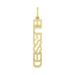 Sterling Silver or 10K Gold BLESSED Charm