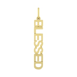 Sterling Silver or 10K Gold BLESSED Charm