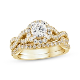 Lab-Created Diamonds by KAY Engagement Ring 1-1/2 ct tw 14K Yellow Gold