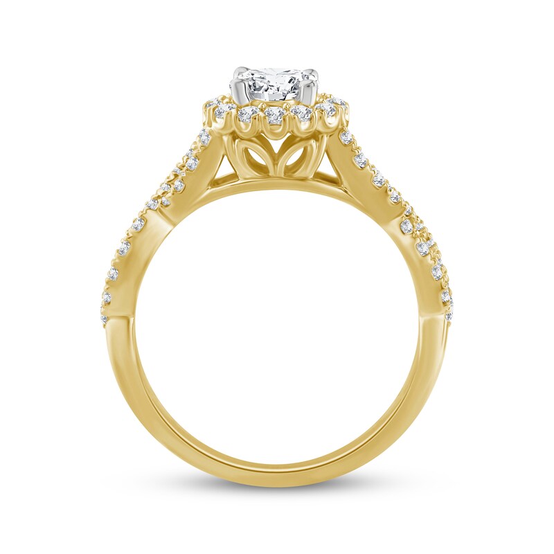 Lab-Created Diamonds by KAY Engagement Ring 1-1/2 ct tw 14K Yellow Gold