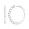 Thumbnail Image 1 of KAY Lab-Grown Diamonds Oval Hoop Earrings 1-1/2 ct tw 14K White Gold