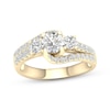 Thumbnail Image 0 of Diamond Three-Stone Swirl Engagement Ring 1-1/4 ct tw 14K Yellow Gold