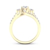 Thumbnail Image 3 of Diamond Three-Stone Swirl Engagement Ring 1-1/4 ct tw 14K Yellow Gold