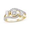 Thumbnail Image 0 of Lab-Created Diamonds by KAY Three-Stone Ring 1 ct tw 14K Yellow Gold