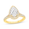 Thumbnail Image 1 of Lab-Grown Diamonds Pear-Shaped Engagement Ring 2-1/2 ct tw 14K Yellow Gold