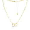 Thumbnail Image 1 of Linked Heart Paperclip Chain Necklace 10K Yellow Gold 18"