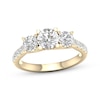 Thumbnail Image 1 of Memories Moments Magic Lab-Grown Diamonds Round-Cut Three-Stone Engagement Ring 2 ct tw 14K Yellow Gold