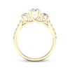 Thumbnail Image 4 of Memories Moments Magic Lab-Grown Diamonds Round-Cut Three-Stone Engagement Ring 2 ct tw 14K Yellow Gold