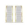 Thumbnail Image 2 of Baguette-Cut Diamond Hoop Earrings 1/2 ct tw 10K Yellow Gold