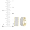 Thumbnail Image 4 of Baguette-Cut Diamond Hoop Earrings 1/2 ct tw 10K Yellow Gold