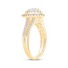 Thumbnail Image 2 of Adore Pear-Shaped Diamond Double Halo Engagement Ring 3/4 ct tw 14K Yellow Gold