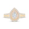 Thumbnail Image 3 of Adore Pear-Shaped Diamond Double Halo Engagement Ring 3/4 ct tw 14K Yellow Gold