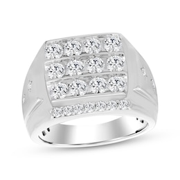 KAY Lab-Grown Diamonds Men's Multi-Row Fashion Ring 2 ct tw 10K White Gold
