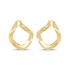 Thumbnail Image 2 of Polished Twist Hoop Earrings Hollow 14K Yellow Gold 4mm