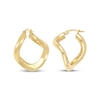 Thumbnail Image 3 of Polished Twist Hoop Earrings Hollow 14K Yellow Gold 4mm
