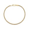 Thumbnail Image 2 of Rope & Box Chain Bracelet 2.46mm Hollow 10K Two-Tone Gold 8.5"