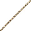 Thumbnail Image 3 of Rope & Box Chain Bracelet 2.46mm Hollow 10K Two-Tone Gold 8.5"