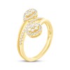 Thumbnail Image 2 of Diamond Pear & Circle Bypass Ring 1/2 ct tw 10K Yellow Gold