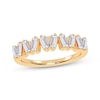Thumbnail Image 1 of Adore Baguette-Cut Diamond Zigzag Stackable Anniversary Band 1/2 ct tw 14K Yellow Gold