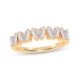 Adore Baguette-Cut Diamond Zigzag Stackable Anniversary Band 1/2 ct tw 14K Yellow Gold