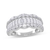 Thumbnail Image 1 of KAY Lab-Grown Diamonds Baguette & Round-Cut Scalloped Ring 1-1/2 ct tw 14K White Gold