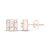 Thumbnail Image 1 of KAY Lab-Grown Diamonds Baguette & Round-Cut Stud Earrings 3/4 ct tw 14K Rose Gold
