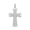 Thumbnail Image 1 of KAY Lab-Grown Diamonds Men's Cross Charm 3 ct tw Sterling Silver
