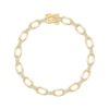 Thumbnail Image 1 of Diamond Link Bracelet 1/8 ct tw 10K Yellow Gold 7.5"