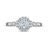 Thumbnail Image 3 of Adore Round-Cut Diamond Halo Engagement Ring 3/4 ct tw 10K White Gold