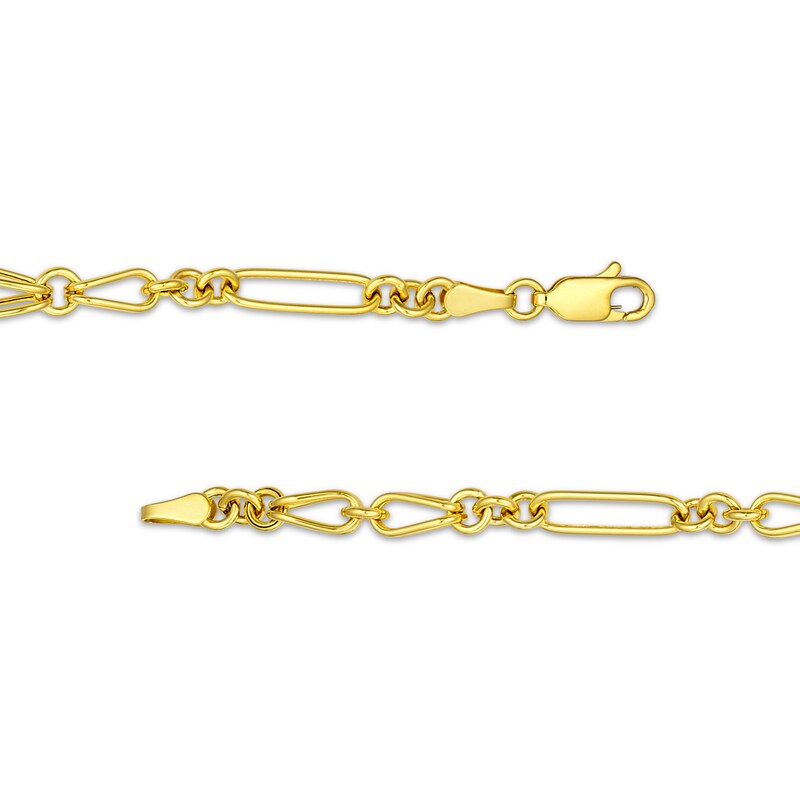 Main Image 3 of Heart Station Necklace 14K Two-Tone Gold 18"