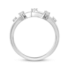Thumbnail Image 3 of Diamond Seven-Stone Crisscross Ring 1/5 ct tw Sterling Silver