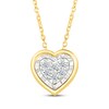 Thumbnail Image 2 of Multi-Diamond Heart-Shaped Necklace & Earrings Gift Set 1/4 ct tw 10K Yellow Gold