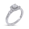 Thumbnail Image 2 of Adore Round-Cut Diamond Cushion Halo Engagement Ring 1/2 ct tw 14K White Gold