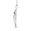 Thumbnail Image 2 of Lab-Created Ruby & White Lab-Created Sapphire Cardinal Necklace Sterling Silver 18"