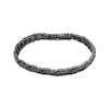 Thumbnail Image 1 of Men's Black Diamond Chevron Link Bracelet 1 ct tw Matte Gray-Plated Sterling Silver 8.5"