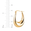 Thumbnail Image 4 of Oval Crescent Hoop Earrings 24K Yellow Gold Vermeil Sterling Silver 31mm