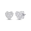 Thumbnail Image 1 of KAY Lab-Grown Diamonds Multi-Stone Heart Stud Earrings 1/2 ct tw 10K White Gold