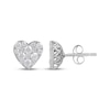 Thumbnail Image 3 of KAY Lab-Grown Diamonds Multi-Stone Heart Stud Earrings 1/2 ct tw 10K White Gold