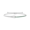 Thumbnail Image 1 of Lab-Created Emerald Bolo Bracelet Sterling Silver 9.5"