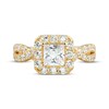 Thumbnail Image 3 of Adore Princess-Cut Diamond Halo Engagement Ring 2 ct tw 18K Yellow Gold