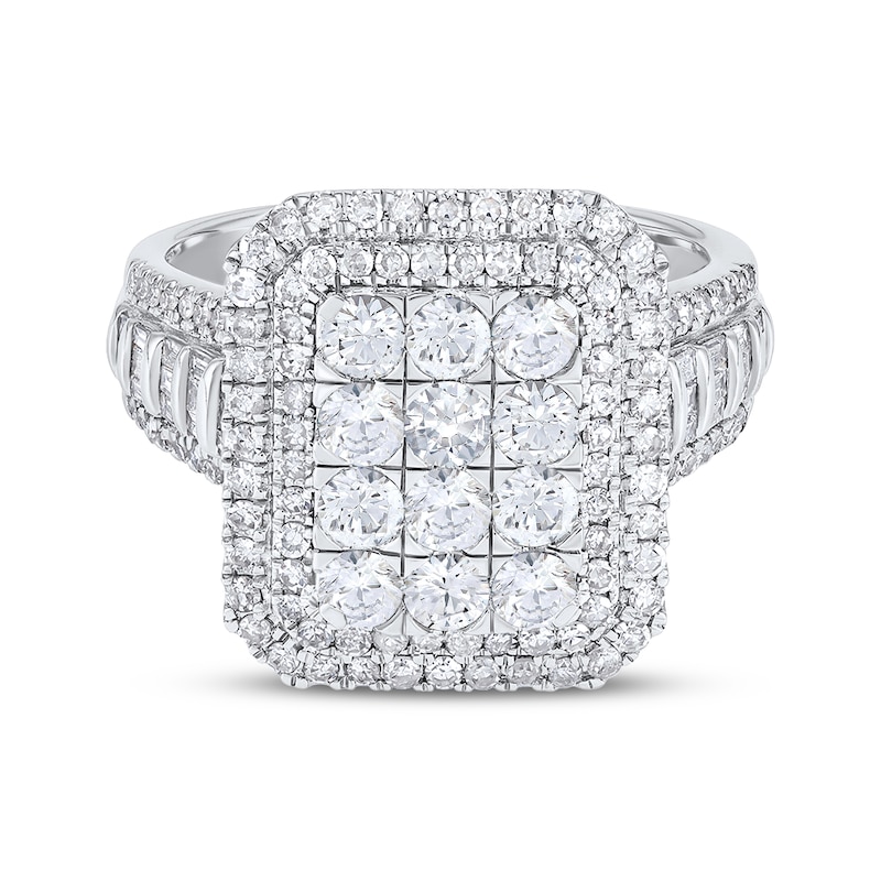 Main Image 3 of Adore Multi-Diamond Octagon Double Halo Engagement Ring 2 ct tw 10K White Gold