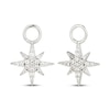 Thumbnail Image 1 of White Lab-Created Sapphire North Star Earring Charms Sterling Silver