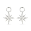Thumbnail Image 2 of White Lab-Created Sapphire North Star Earring Charms Sterling Silver