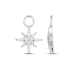 Thumbnail Image 3 of White Lab-Created Sapphire North Star Earring Charms Sterling Silver