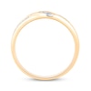 Thumbnail Image 2 of Adore Men's Diamond Brushed Wedding Band 1/5 ct tw 10K Yellow Gold