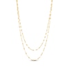 Thumbnail Image 1 of 1.95mm Diamond-Cut Double Strand Mirror Chain Necklace Solid 10K Yellow Gold 16"